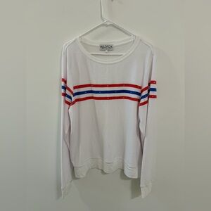 Wildfox Crewneck Sweatshirt – Red White Blue Stripe – Size L